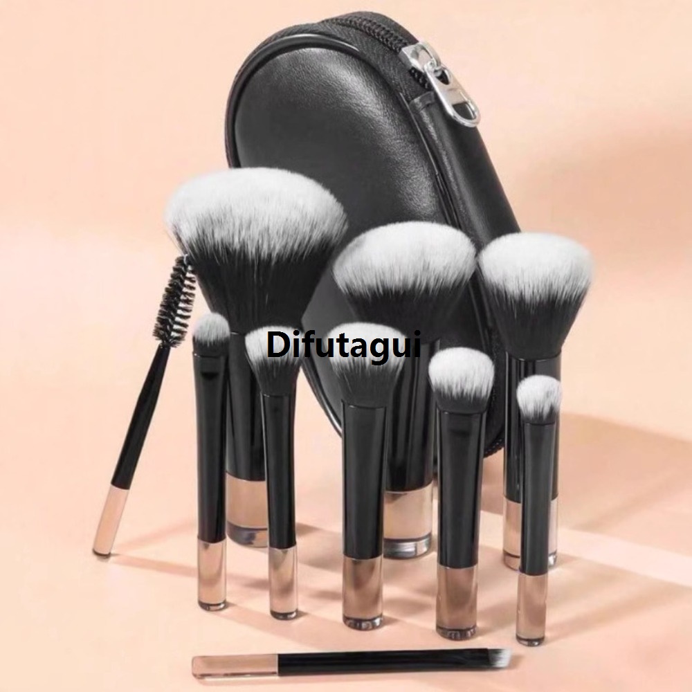 Difutagui 10pcs/set Durable Professional Makeup Brush Set Soft Bristles Affordable Multifunctional Makeup Brush Kit Cosmetic Brush