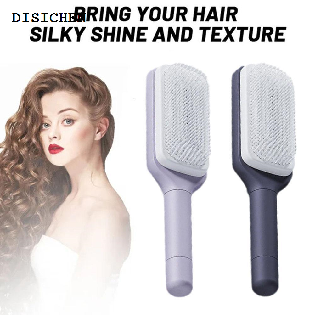 DISICHEN Hot Selling 1PCS Self Cleaning Hair Brush Retractable Anti-static Scalp Massage Promote Air Cushion Combs for Women Hair Care