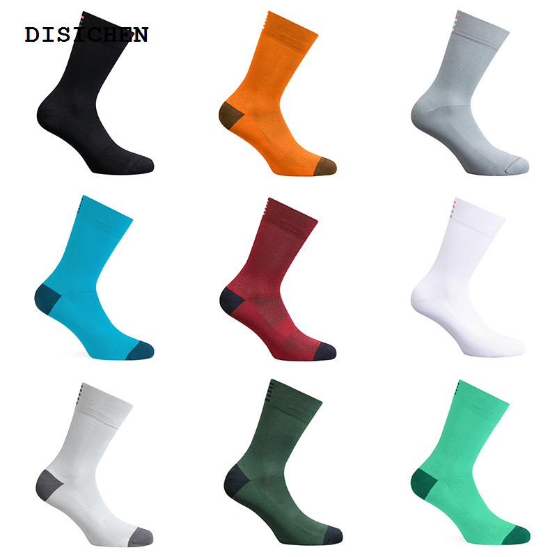 DISICHEN High Quality Women Liteskin Cycling Bicycle Socks Professional Road Men Bike MTB Aero Race Running Soccer Football Sports Anti-slip Socks