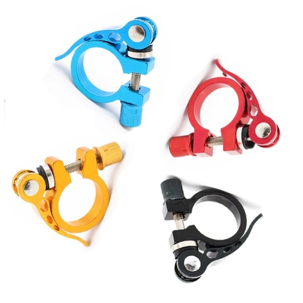 New Aluminium Alloy Bike Seat Clamp 5 Colors Ultralight Seatpost Clamp Quick Release 25.4/28.6/31.8/34.9mm Mountain MTB BMX Bicycle