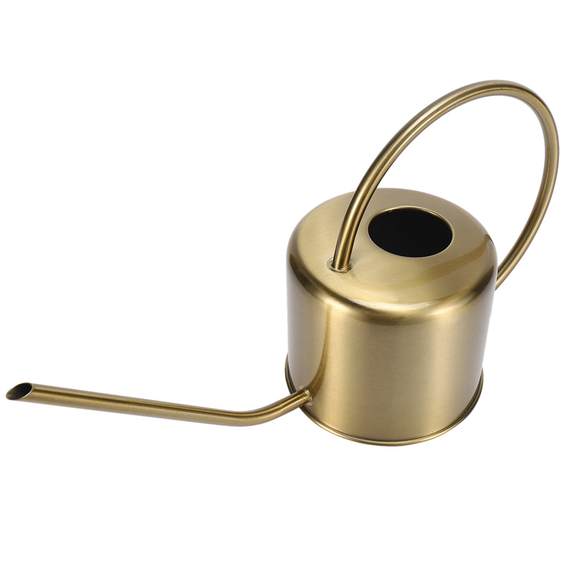 4X Watering Can Golden Garden Stainless Steel 1300Ml Water Bottle Easy to Use Handle Perfect for Watering Plants Flower