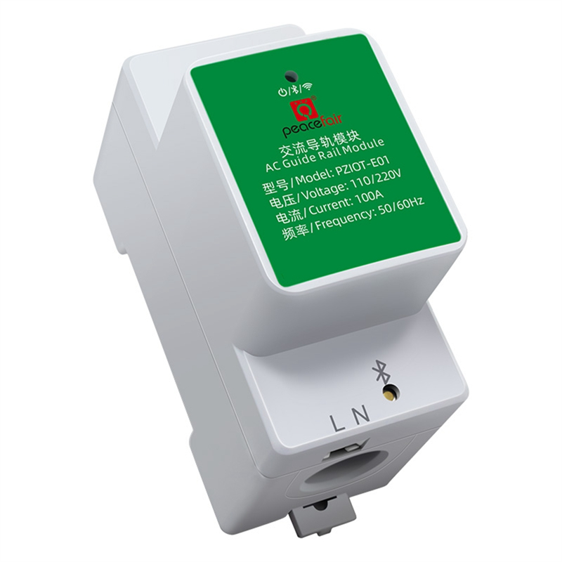 1 PCS Tuya Energy Meter Single Phase AC Din Rail Module Wifi Smart KWh Power Consumption Meter White-Green Watt Meter Voltmeter Ammeter