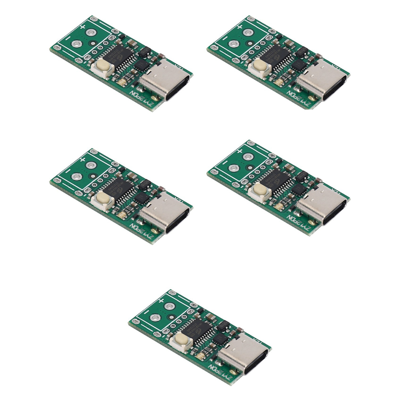 fasdaga 5X USB-C PD2.0/3.0 to DC Converter Power Supply Module Decoy Fast Charge Trigger Poll Polling Detector Tester(ZY12PDN)