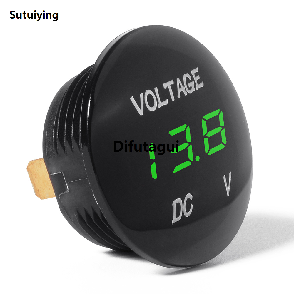 Difutagui Allsome 1pc Universal Digital Display Voltmeter Waterproof Luxury Voltage Meter LED for DC 12V-24V Motorcycle Auto Truck
