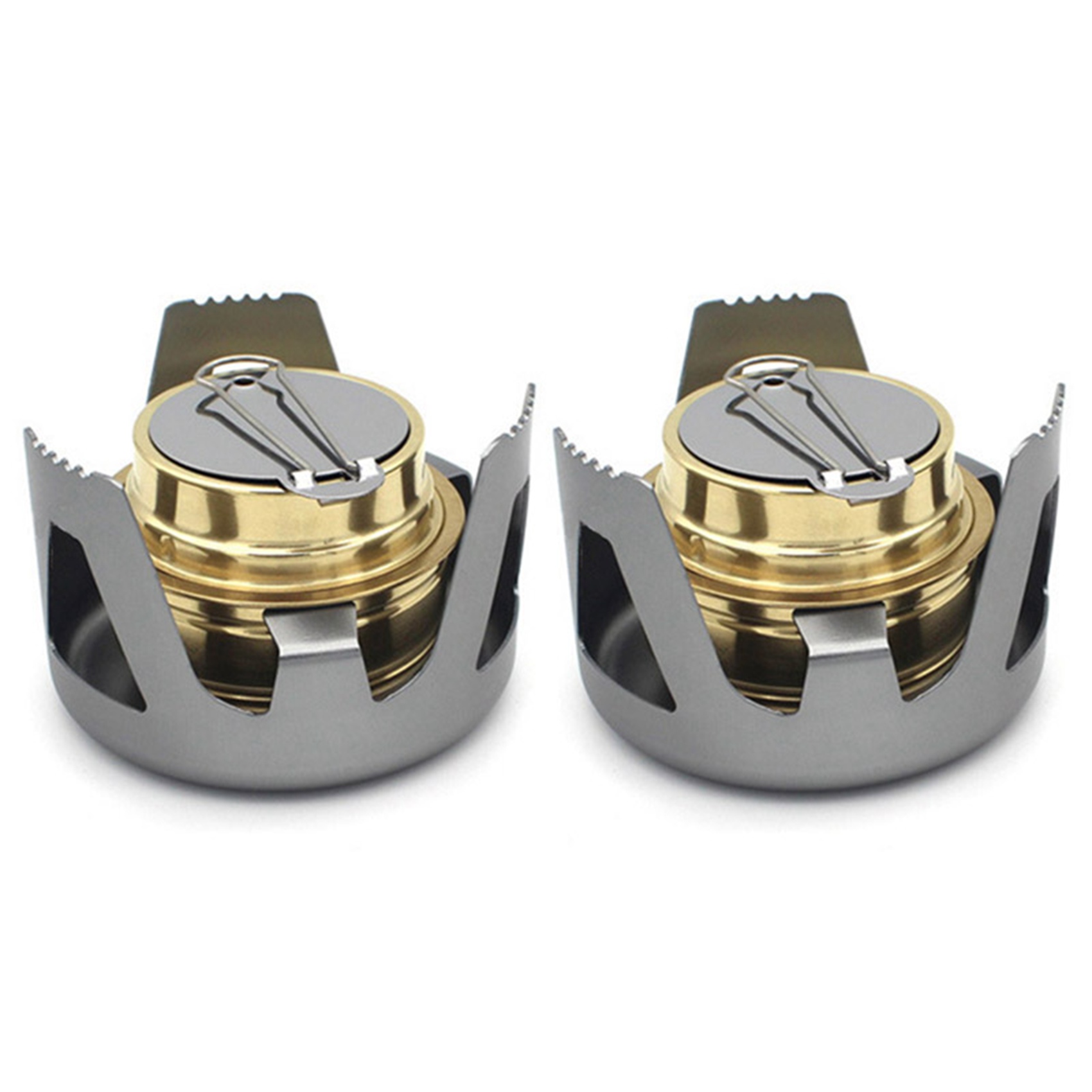 fasdaga 2X Portable Mini Spirit Burner Alcohol Stove for Outdoor Hiking Camping