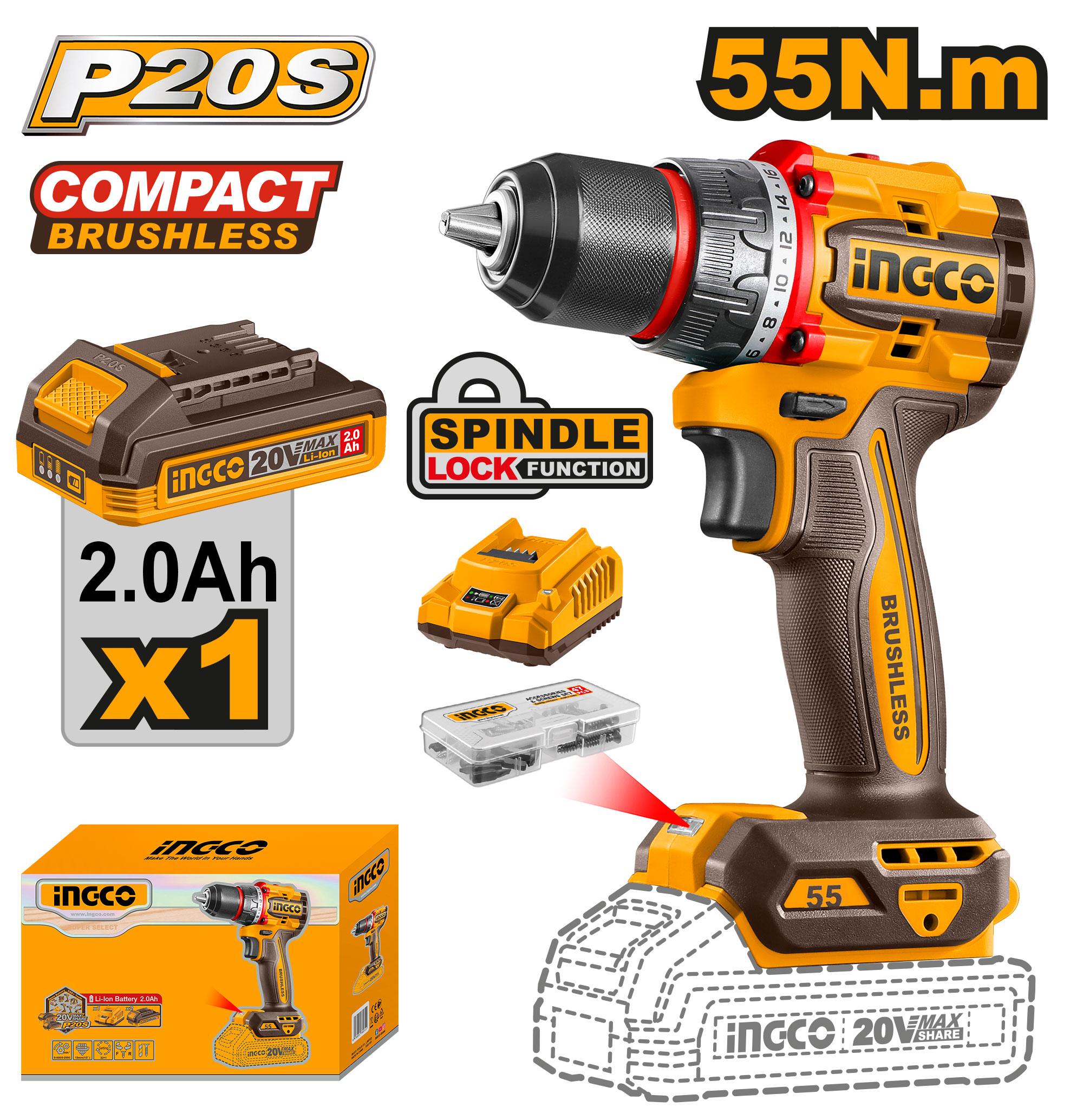 20V Cordless High Pressure Washer With Battery Ingco