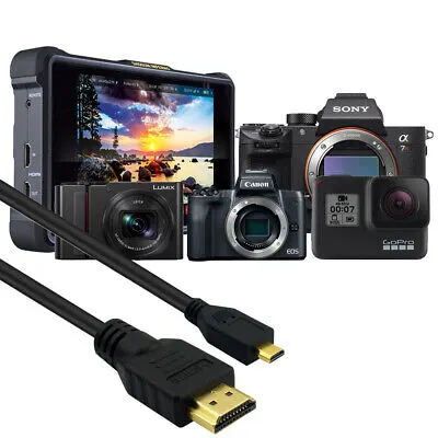 HDMI To MIcro HDMI Cable For Sony a7 III, a7 II, a99 II, a9, a6400, a6500 Camera