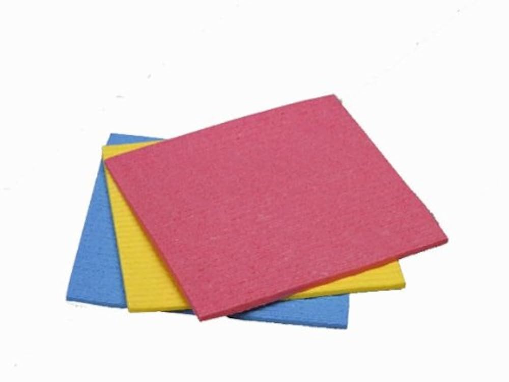 BB Pack of 3 Pieces of Super Absorbent 100% Cellulose Lint Free Super Absorbent Durable Multi-purpose Cleaning Sponge Cloth Wipes Sheet Wipe