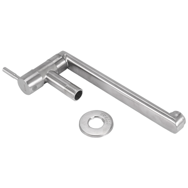 Kitchen Faucet 180 Degree Rotation Sink Mop Pool Tap Stainless Steel Lengthened Wall Mounted Single Cold Water Faucets