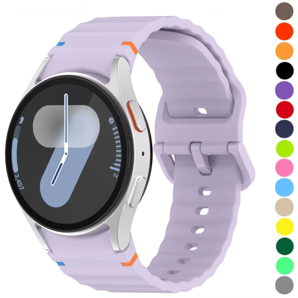 50% discount Official Wave Silicone Strap For Samsung Galaxy Watch 7/FE/6/5/4 44mm 40mm 5 Pro Bracelet Belt Watch 6-4 Classic 47mm 43mm Band