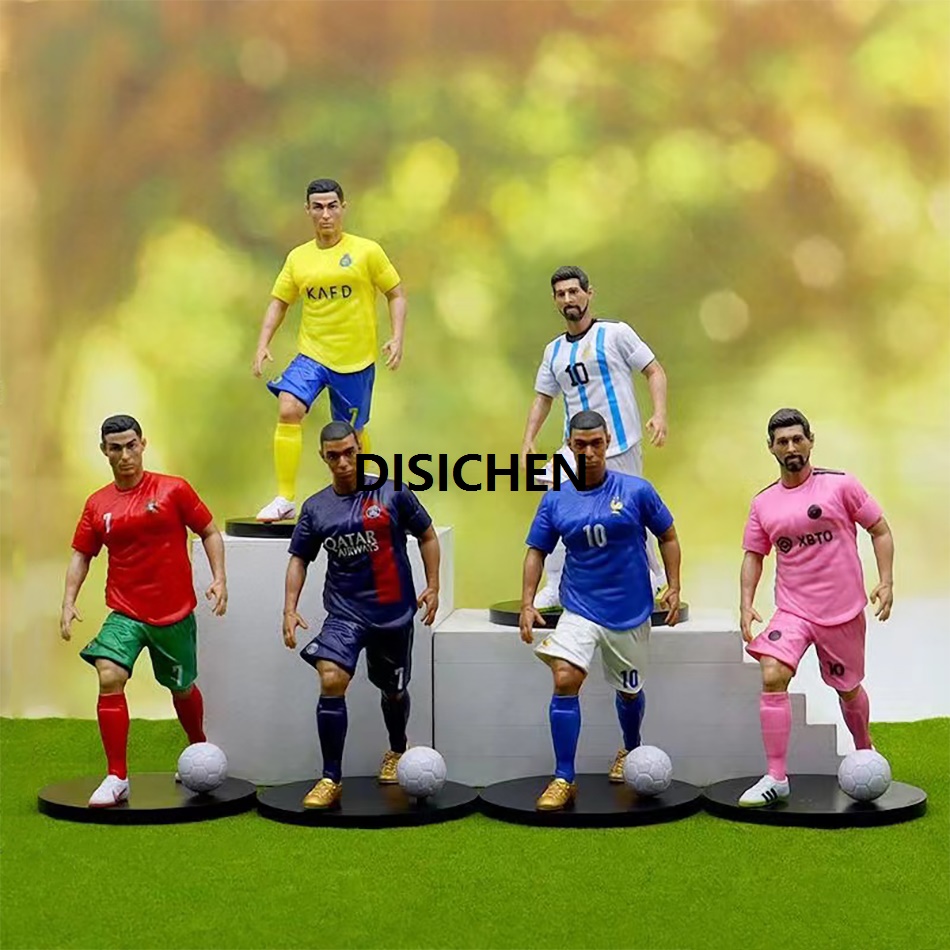 DISICHEN New Original C.Ronaldo Messi Mbappe FIFA Cup World Action Figure Cartoon Model Dolls Decoration Kids Birthday X-mas Gifts Portable