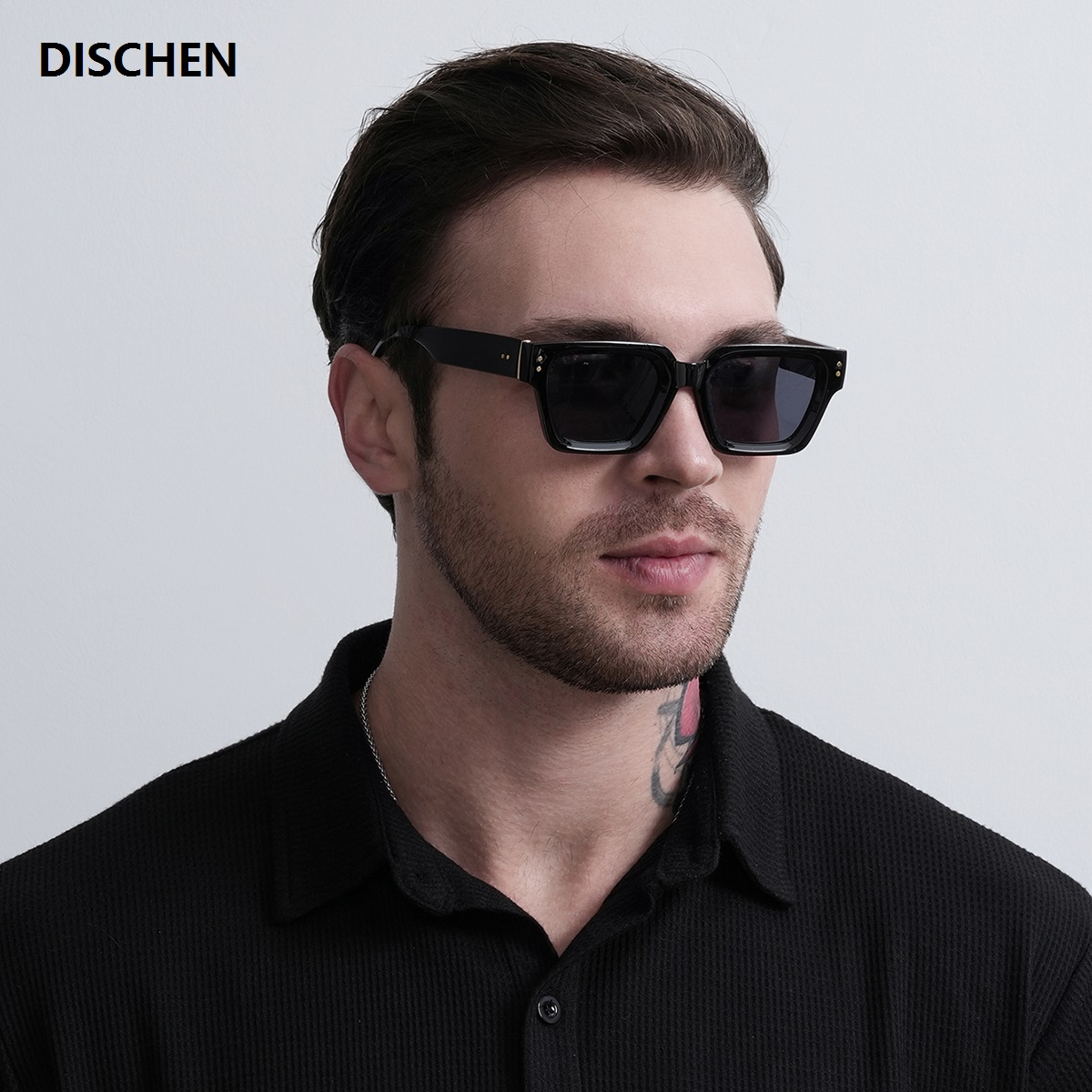 DISCHEN Fashion Ruiao 2025 Whole Luxury Premium Shades Designer Black Brand Sunglasses Mens Square Sun Glasses For Women