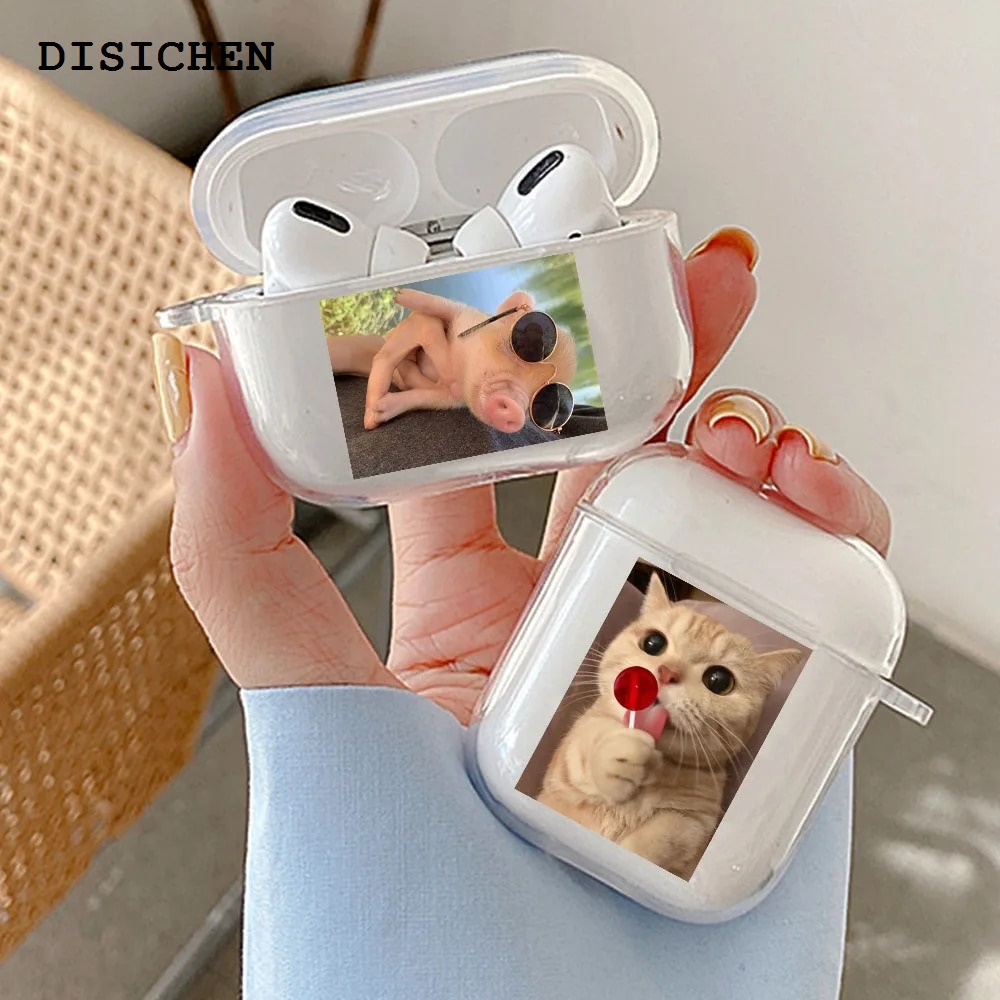 DISICHEN Luxury TPU Cover For Apple Airpods 2/1 Case Earphone Coque Soft TPU Protector Fundas Airpods Pro Air Pods 3 Earpods Covers Funy Cartoon