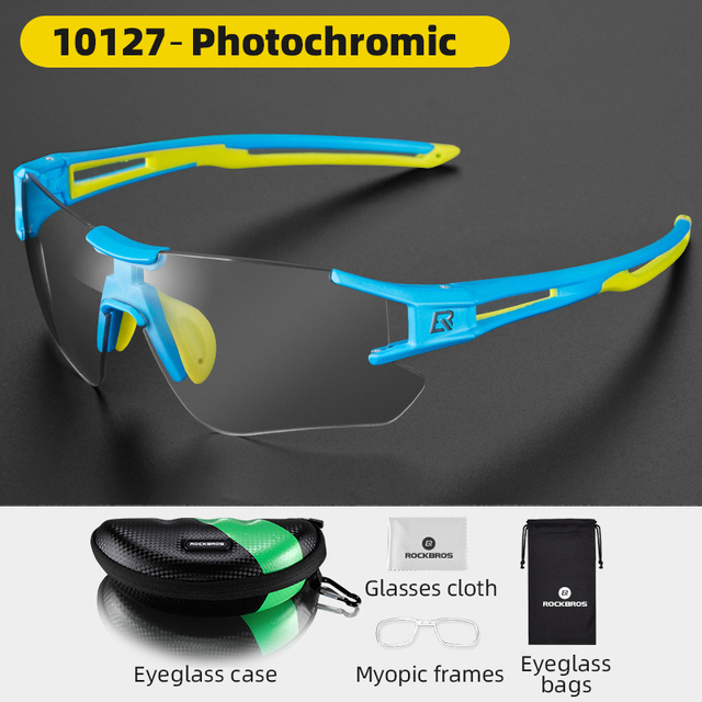 ROCKBROS Photochromic Cycling Bicycle Bike Glasses Outdoor Sports MTB Bicycle Bike Sunglasses Goggles Bike Eyewear Myopia Frame