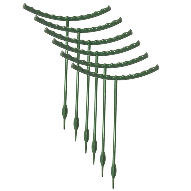10 Pack Plant Support Plant Stakes Indoor Plants Plastic Half Round Plant Support Ring Plastic Plant Cage Holder Flower Pot Climbing