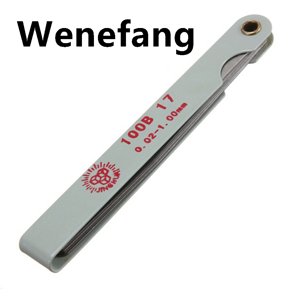 Wenefang 0.02 To 1 mm 17 Blade Stainless Steel Thickness Gap Metric Filler 2025 New Feeler Gauge Measure Tool for Feeler Gauge Valve Shim