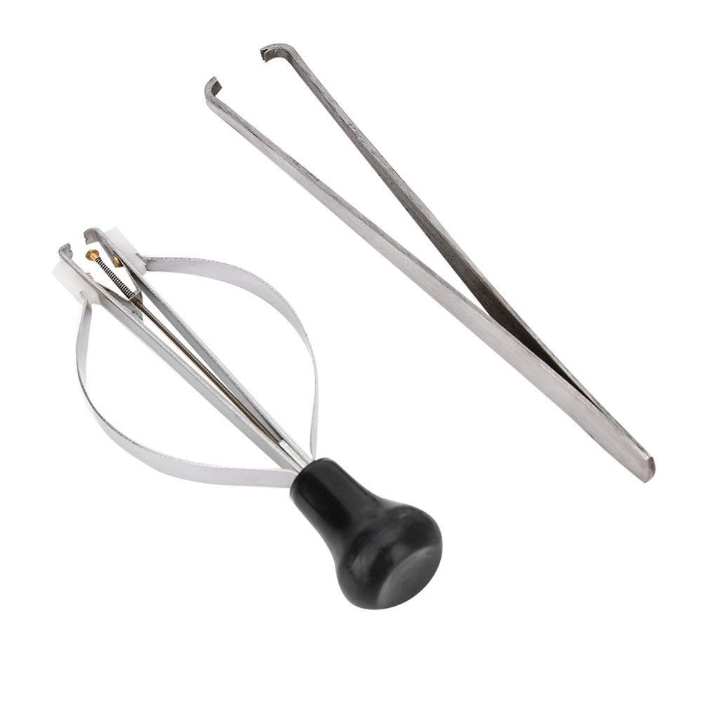 2 pcs Durable Steel Construction Watch Hand Remover Plastic Tip Watch Repair Tool Watch Repair Kit Clock Repair