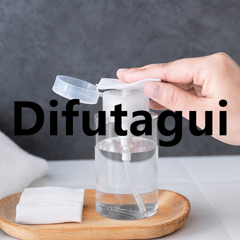 DISICHEN Hot Selling 100/150/180/ML Nail Polish Refillable Press Pump Empty Bottles Clear Clean Pressure Remover Bottle Liquid Container Makeup Tool