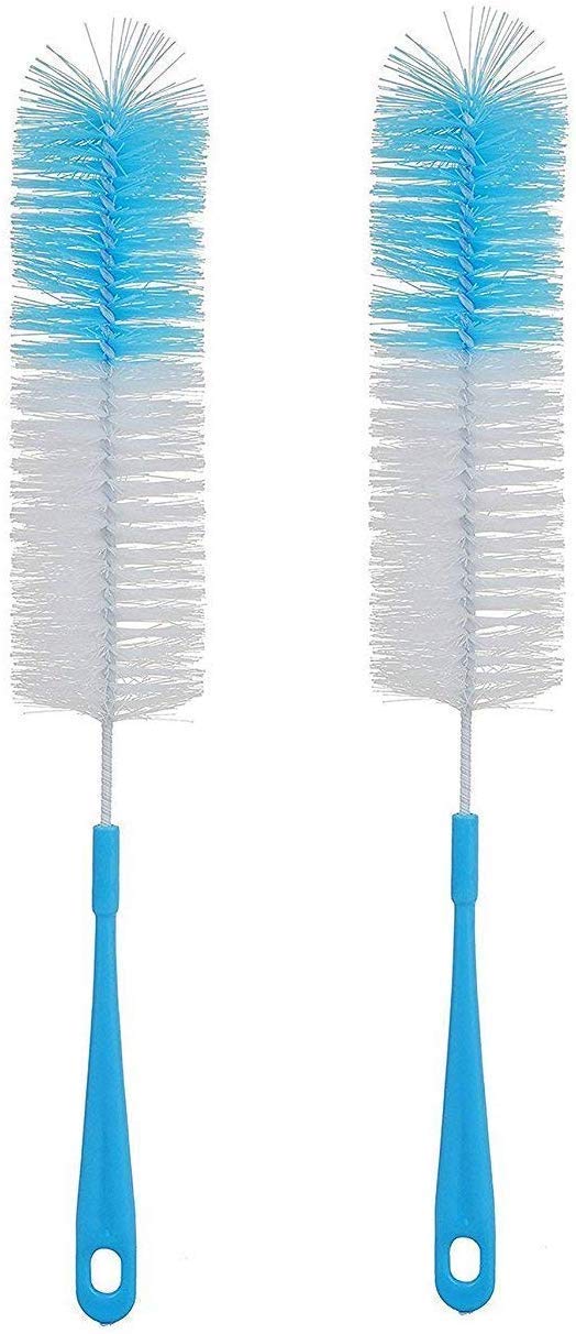 Set of 1 Long Glass and Plastic Bottle Cleaning Nylon Brush Multicolor