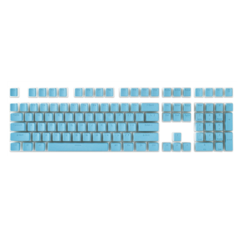 1SET Mechanical Keyboard Double Skin Milk Transparent Keycap Pbt Customized Cream Jelly Game Keyboard Cap (Yellow)