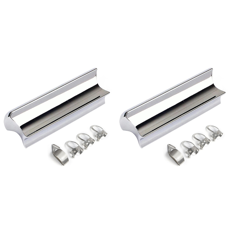 JINMY 2X Stainless Steel Guitar Slide Tone Bar for Dobro, Lap Steel Guitar,Hawaiian Guitar, Electric Guitar Accessories,Silver