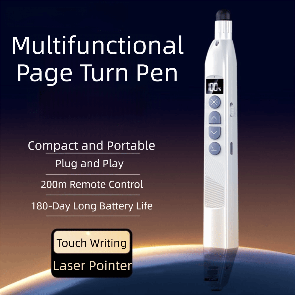 Multifunction Infrared Red Laser Presentation Pointer Charging Touch Screen Writing Wireless PPT Remote RF2.4G Remote Control Retractable Projector Laser Pointer Electronic Whiteboard