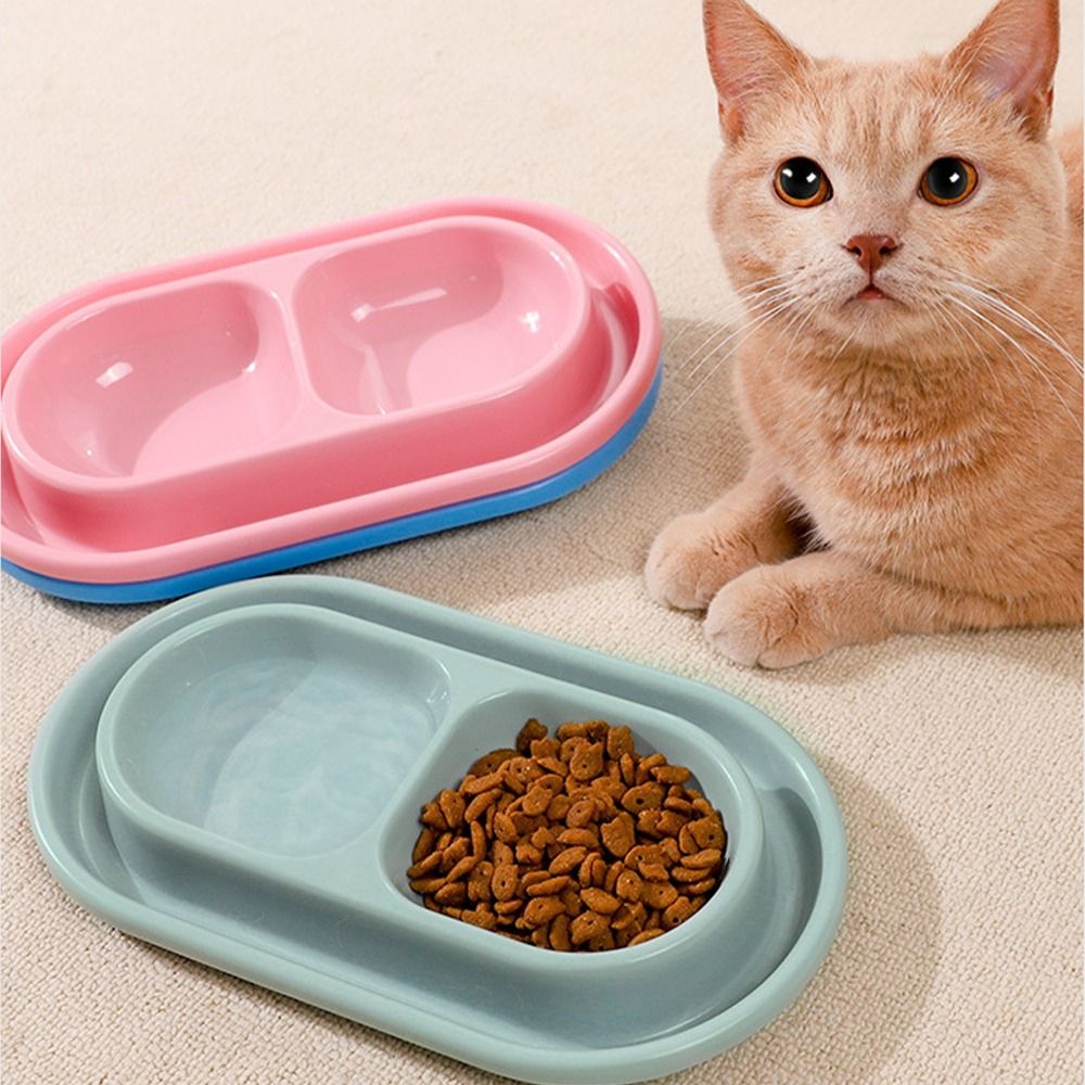 Multi-use Plastic Pet Feeding Double Bowls Rainproof Waterproof Dog Feeder Dispenser Anti Ants Portable Pet Food Water Feeder Outdoor