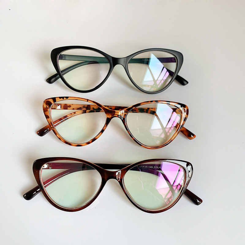 DISICHEN Bargain price Trendy Spectacle Frame Anti Blue Light Glasses Cat Eye Women Brand Designer Eyewear Optical Myopia Nerd Black Purple Eyeglasses