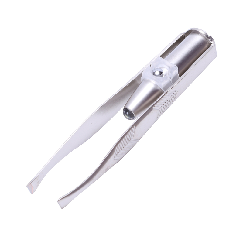 ZOROOM 3X Stainless Steel Eyelashes Eyebrow Tweezer + LED Light