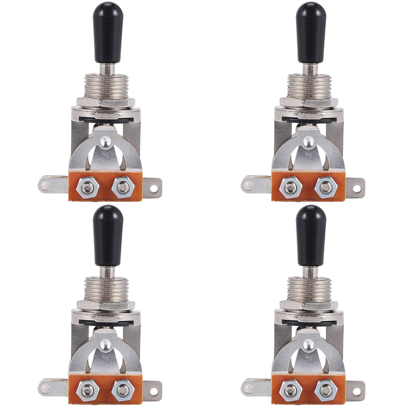 FORIDE 4X Electric Guitar Toggle Switch 3 Way in Black (Rhythm Treble) Pickup Selector