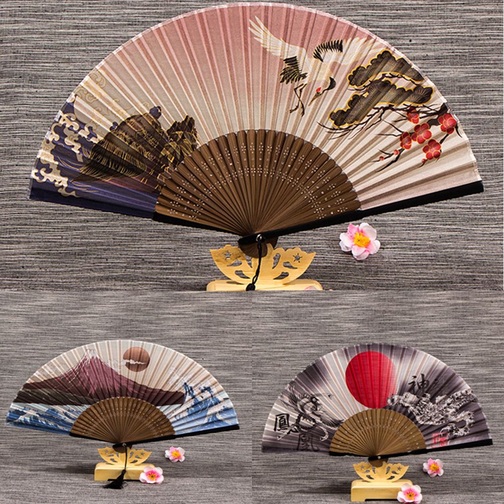Tassel Vintage Ornaments Wedding Party Gift Craft Art Home Decoration Fan Crafts Handle Hand Fan Folding Fan