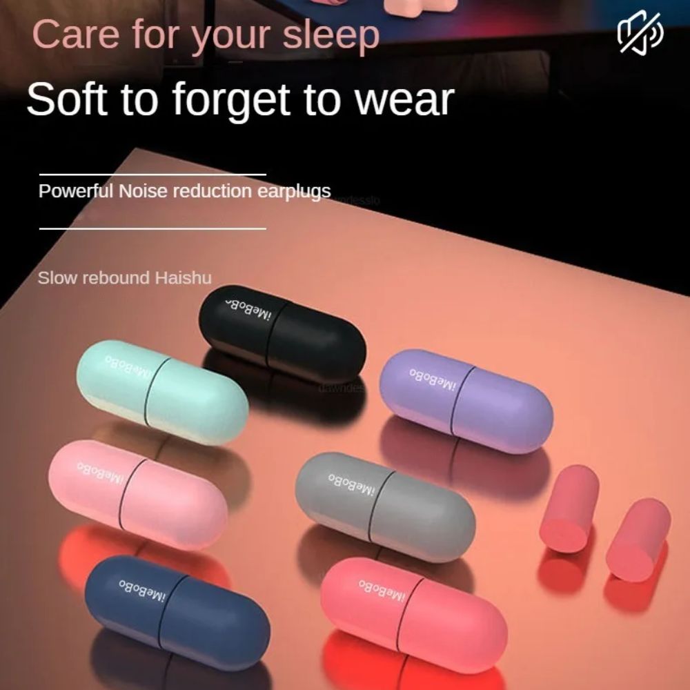Cute Noise Reduction Sleeping Ear Plug Sound Insulation Ear Protection Soundproof Earplugs Slow Rebound Mute Anti Noise Ear Plugs Travel