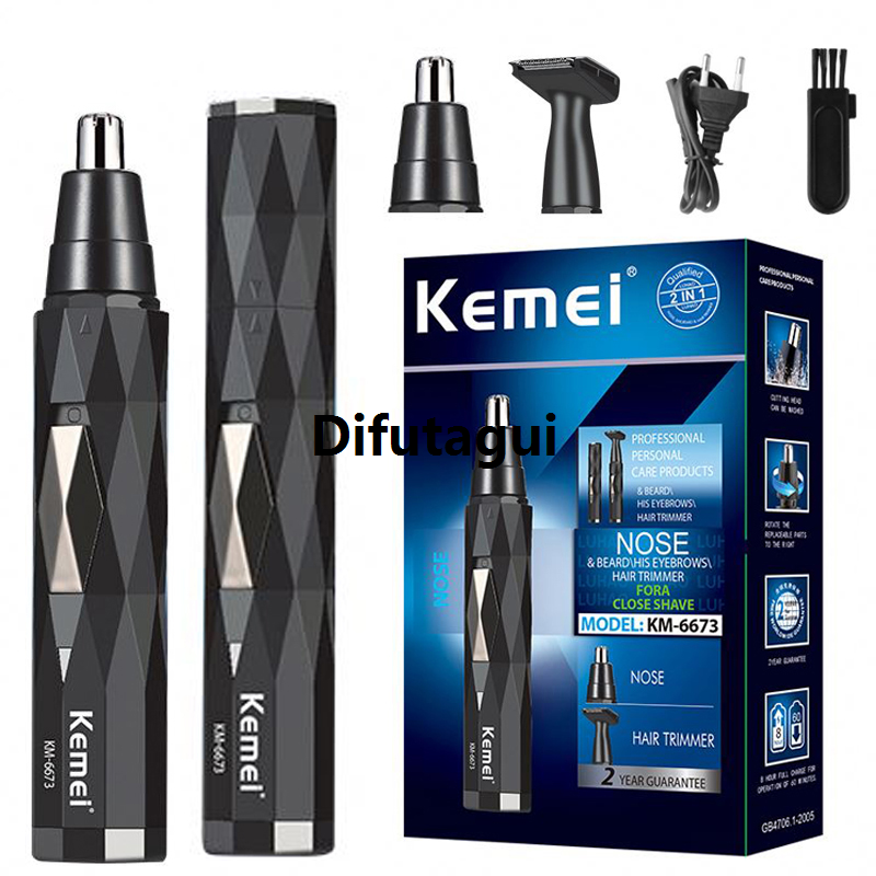 Difutagui 2in1 rechargeable nose trimmer beard trimer for men eyebrow nose Sales promotion hair trimmer for nose and ear cleaner hair removal machine