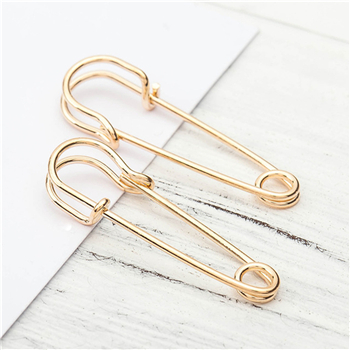 【Happy LifeStore】Donarsei 2023 New Fashion Safety Pin Earrings For Minimalist Black Gold Color Paperclip Earrings Threader