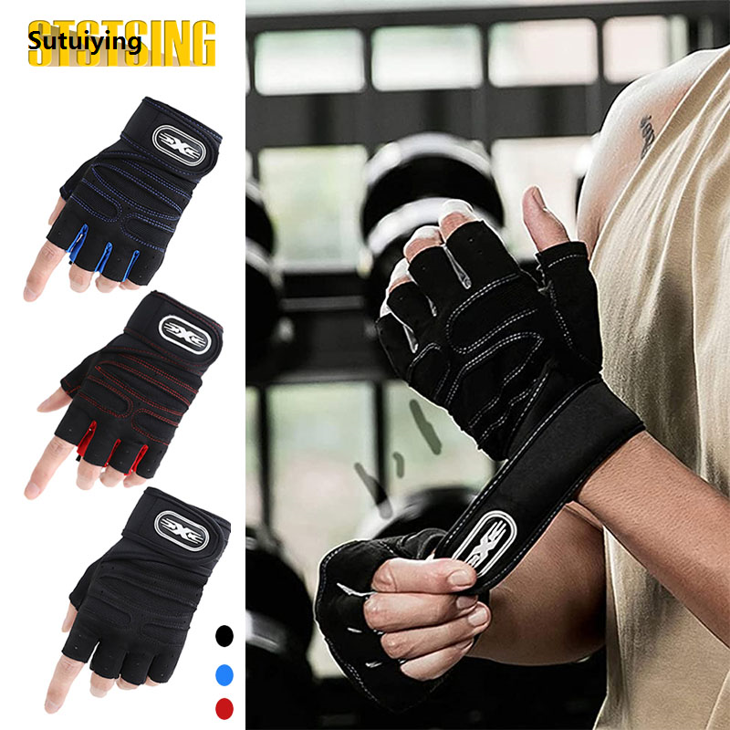 Sutuiying 1 Pair Workout Gloves, Antislip Weight Lifting Gym Gloves for Men Fashion Women, Superior Grip Palm Protection for Fitness, Training