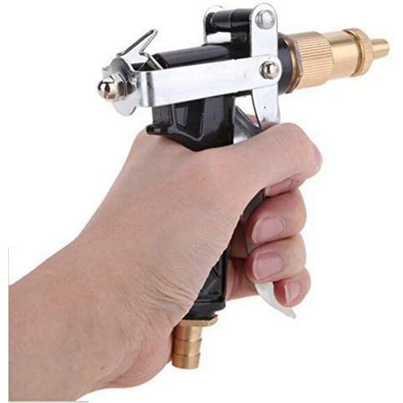 New High-Pressure Brass Nozzle Spray Gun for Car Wash, Garden Watering & Window Cleaning, Durable Water Jet Hose with Adjustable Nozzle