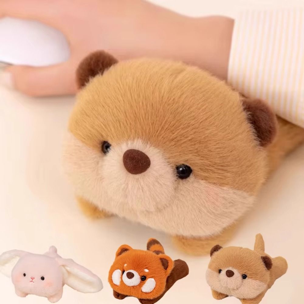 Lovelys Table Doll Mouse Wrist Support Fluffy Rabbit Panda Otter Plush Wrist Rest Pad Kawaii Stuffed Animal Animal Plush Toy Birthday Gift