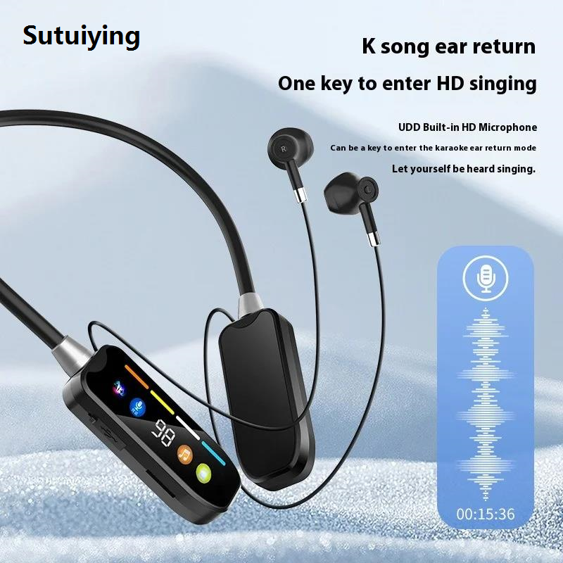 Sutuiying Neckband wireless Bluetooth headphones with ultra-long battery life, Hot Selling large screen digital display, sports noise-cancelling S10