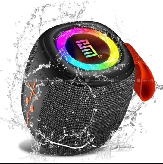 HM-805 Portable Bluetooth 5.3 Speaker with RGB LED Lights - Wireless Mini Bass Speaker for Outdoor & Party