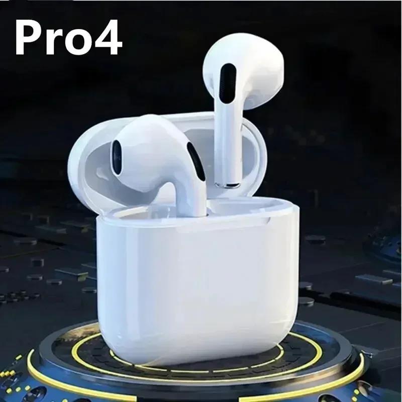 Luxury Pro 4 TWS Wireless Headphones Earphone Bluetooth Compatible 5.0 Waterproof Headset with Mic for iOS Android PC Gaming Earbuds