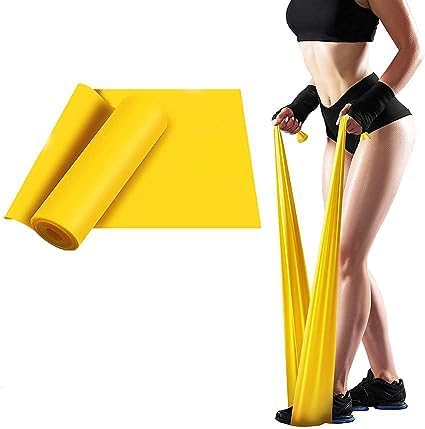 Thera Band for Physiotherapy, Stretching, Yoga & Resistance Workout | Latex-Free, Anti-Allergic & Tear-Resistant thera Band for Exercise, (yellow)