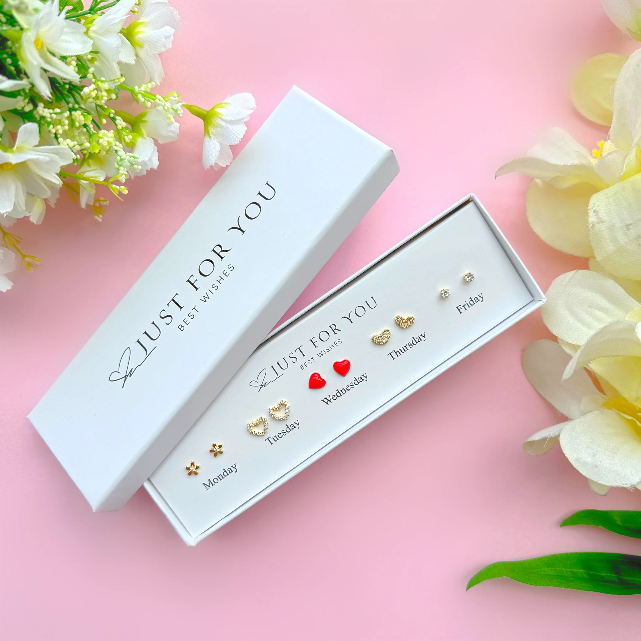 1Set Sweet Minimalist One Week Flower Earrings Set For Women Girls Fashion Delicate Spring Summer Stud Earrings Jewelry Gifts Bles online QC