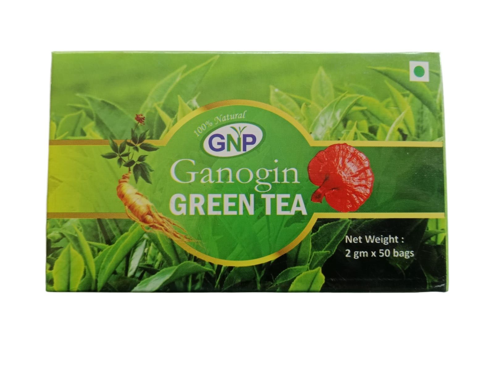 GNP Ganogin Green Tea ,100gm(50 Tea Bag)