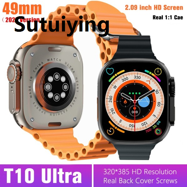 Sutuiying T10 Ultra Smart Watch 2.09inch HD Screen Smartwatch for Men Women Bluetooth Call Magnetic Wireless Charging Heart Rate Sleep Monitor Fitness Bracelet Wacth 8