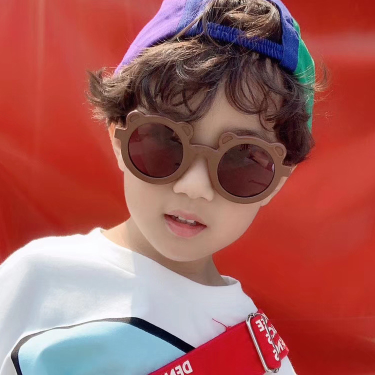 【SHOUMAN factory Store】Little bear sunglasses super cute shade sunglasses photo cartoon baby UV protection