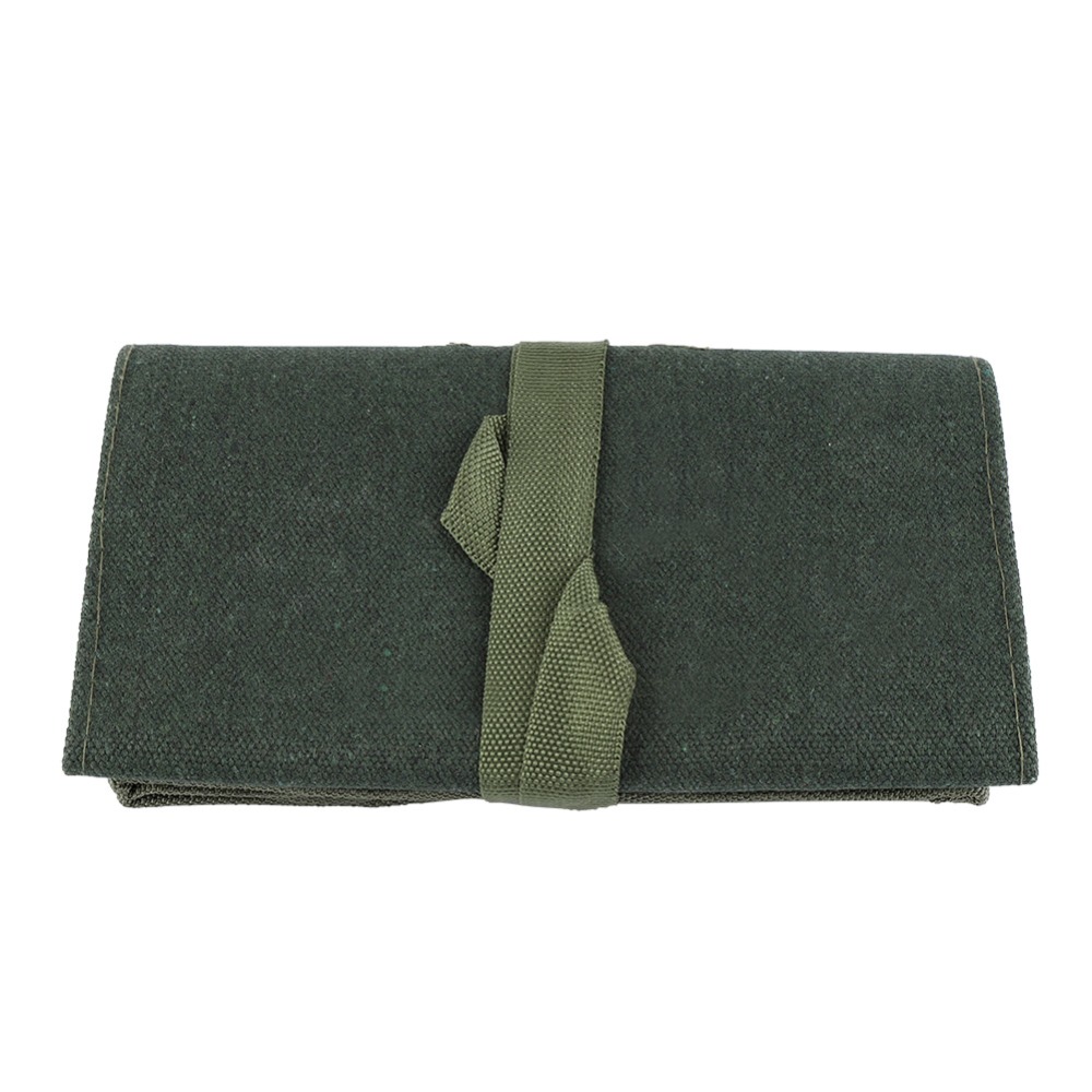 1Pc Portable 10 Pockets Canvas Gardening Handle Storage Bag​ ​Rolling Organizer Pouches Bonsai Tool Storage Bag​ Heavy Duty Canvas Multifunctional​ Rolling Tool Bag Garden Tool Storage