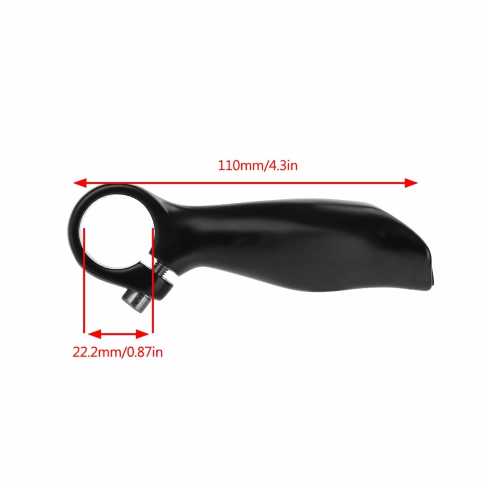 1 Pair Durable Black Bike Bar End Aluminum Alloy Ergonomic Bar End Grips 22.2mm Diameter 11cm Length MTB Handlebar Ends for Road Bike,Mountain Bike