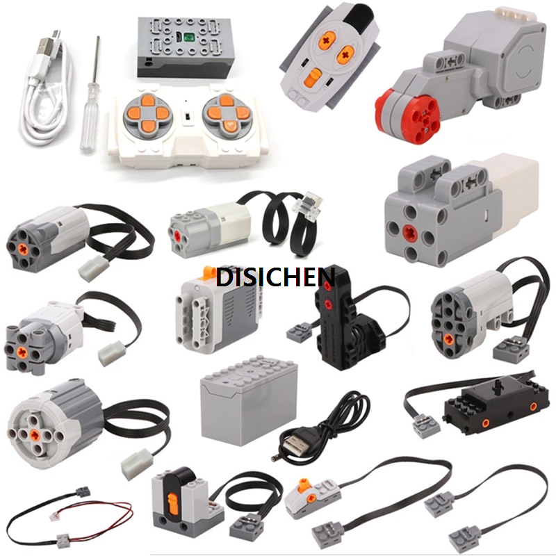 DISICHEN MOC M XL L Motor Servo Power Functions Motor Technical Parts Multi Tool PF 8293 8883 Model Building Blocks Compatible With LEGO Luxury
