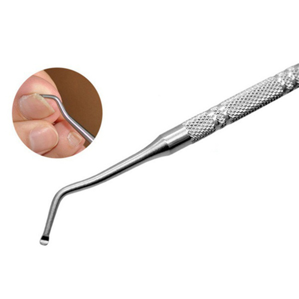 New 1PC Pedicure Care Tools Ingrown Toenail File Lifter Double Sided Stainless Steel Nail Care Hook Pedicure