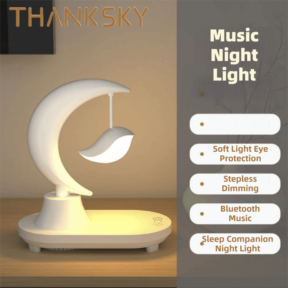 Birthday Present LED Light Music Night Light Dimmer Function Bedside Use Bluetooth Speaker Ambient Light Children Gits Bluetooth Night Light Office Decoration